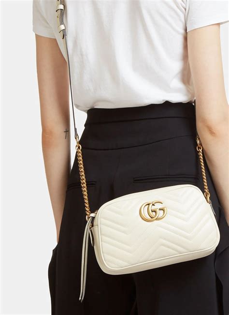 gucci marmount backpack white|Gucci gg marmont shoulder bag.